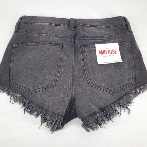 Celebrity Pink Black Jeans Shorts Cut Offs Distressed Mid Rise The Sugar Sz 9/29 - Picture 3 of 5